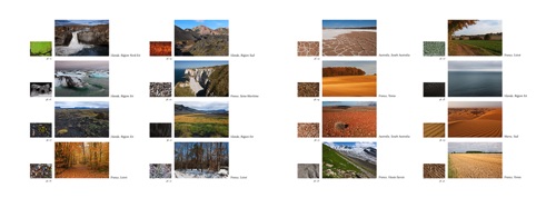 Un index en fin d'ouvrage permet de situer l'image de détail du sol dans son paysage d'origine.