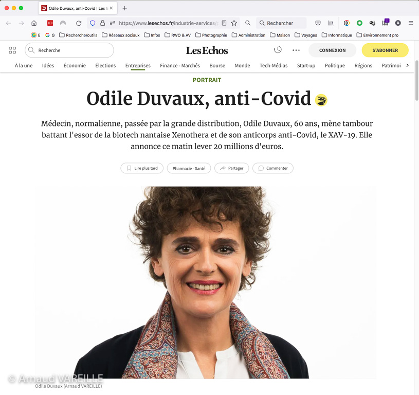 Les Echos - Portrait de Odile DUVAUX